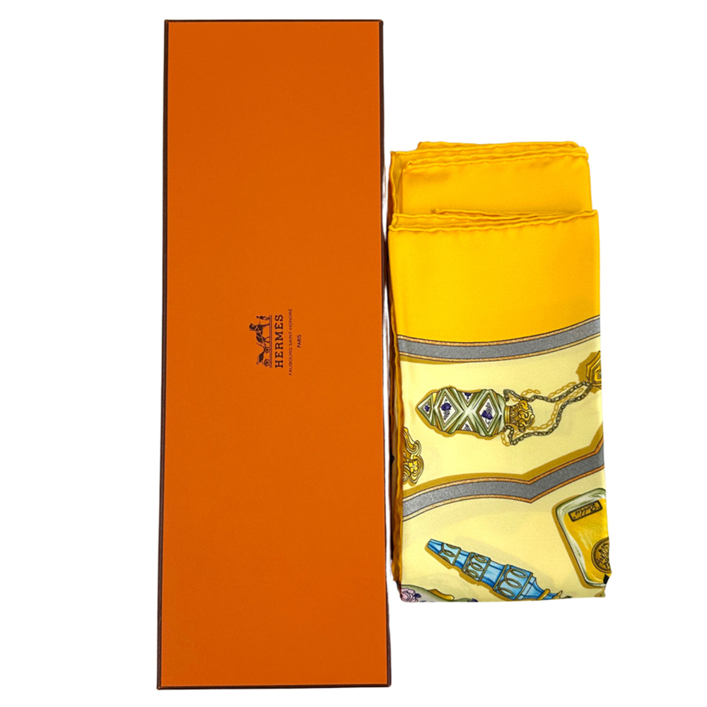 HERMES Yellow Silk Scarf - Picture 6 of 6